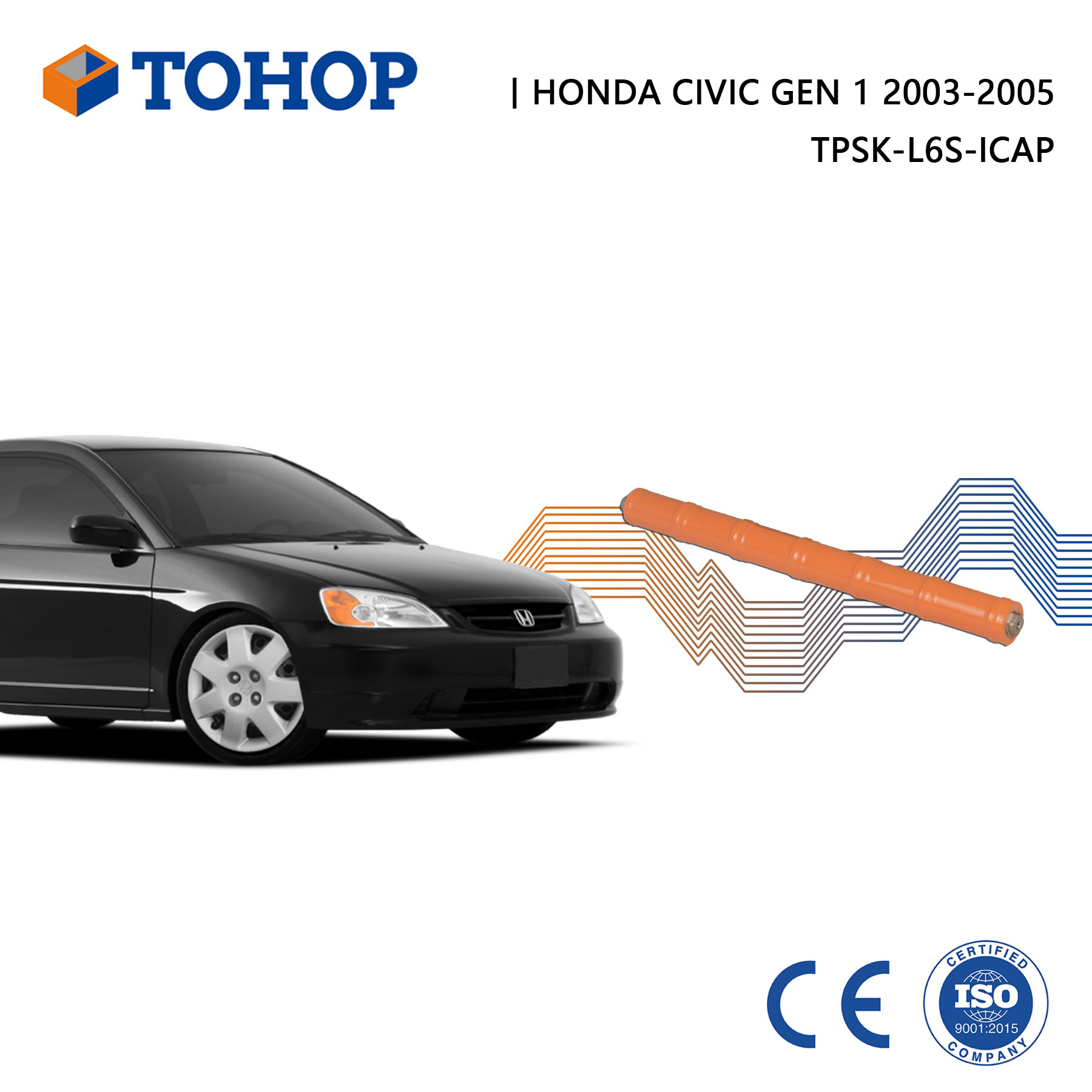 Civic Gen.1 2003 nuovissima batteria ibrida da 7,2 V 6,5 Ah per Honda